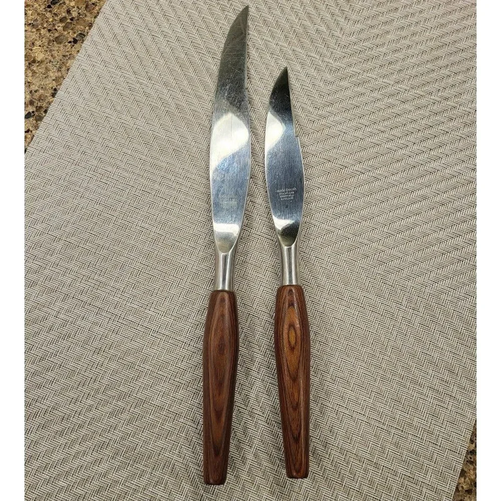 MCM Retro Danish Rosewood Teak Handle Knife Cutlery Set 2